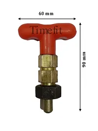 Timefit T Shape Catcher Lock with Small Nob 10mm Width in Red Colour-thumb2