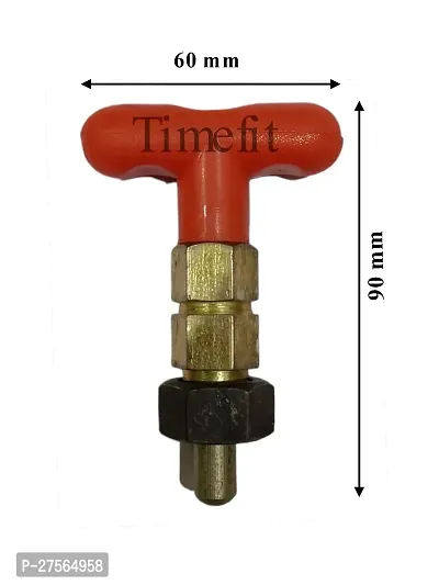 Timefit T Shape Catcher Lock with Small Nob 10mm Width in Red Colour-thumb3