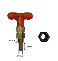 Timefit T Shape Catcher Lock with Small Nob 10mm Width in Red Colour-thumb1