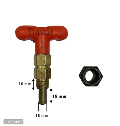 Timefit T Shape Catcher Lock with Small Nob 10mm Width in Red Colour-thumb2