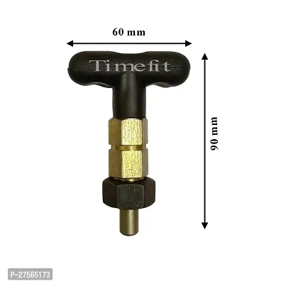 Timefit T Shape Catcher Lock with Small Nob 10mm Width in Black Colour-thumb3