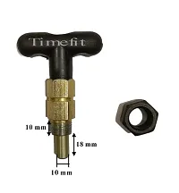 Timefit T Shape Catcher Lock with Small Nob 10mm Width in Black Colour-thumb3