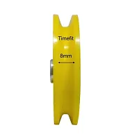 Gym Machine Pulley with Inbuilt Bush and Bearing (3 inch) in Yellow Colour Set of 4 Pieces-thumb2