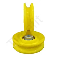 Gym Machine Pulley with Inbuilt Bush and Bearing 4 inch in Yellow Colour Set of 2 Pieces-thumb3