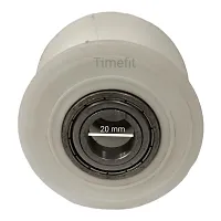 Gym Machine Pulley with Inbuilt Bush and Bearing, Multi Purpose Pulley 25mm Width (4 Pieces of 3 inch White Color Pulley, 8mm)-thumb1