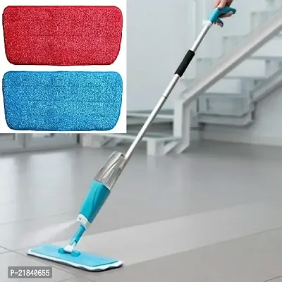 Stainless Steel Microfiber Floor Cleaning Spray Mop with Removable Washable Cleaning Pad and Integrated Water Spray Mechanism, mop for Cleaning Floor,360 Degree Floor Cleaning Mops (Standard)