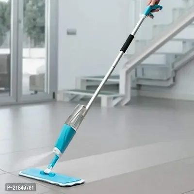 Stainless Steel Microfiber Floor Cleaning Spray Mop with Removable Washable Cleaning Pad and Integrated Water Spray Mechanism, mop for Cleaning Floor,360 Degree Floor Cleaning Mops (Standard)