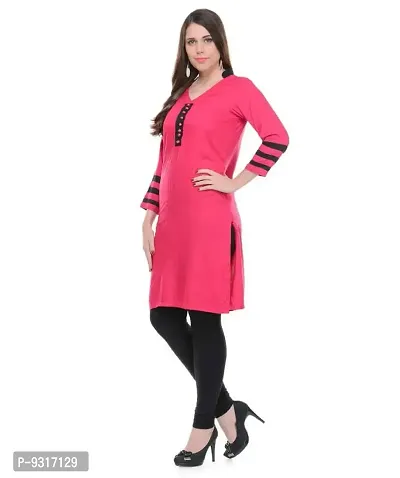 Lingra Women's Self Printed Kurti-thumb2