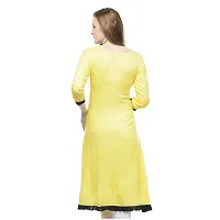 Lingra Women's Cotton Yellow Kurti-thumb2