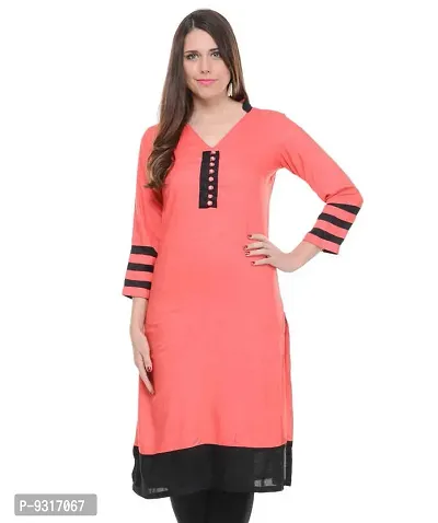 Lingra Women's Self Printed Kurti-thumb0