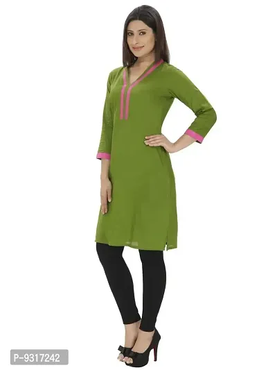 Lingra Women's Self Printed Kurti-thumb2