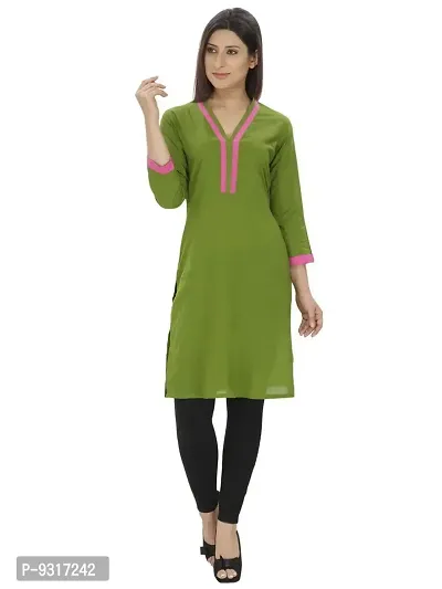 Lingra Women's Self Printed Kurti-thumb0