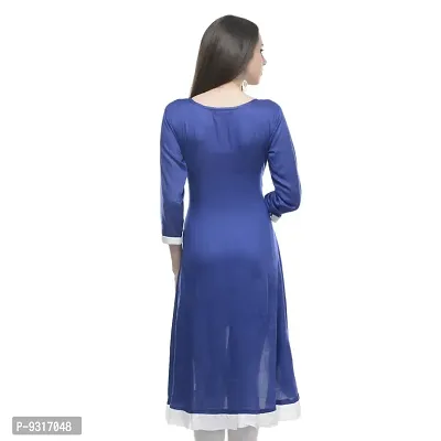 Lingra Women's Cotton Blue Kurti-thumb3