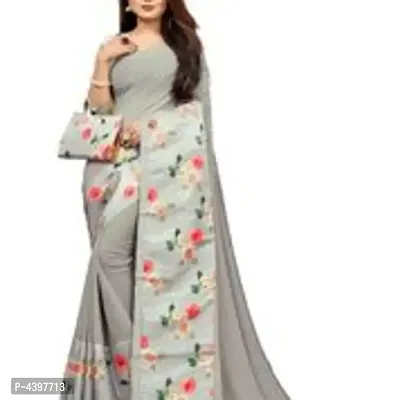 Elegant Peach Semi Georgette Digital Printed Saree