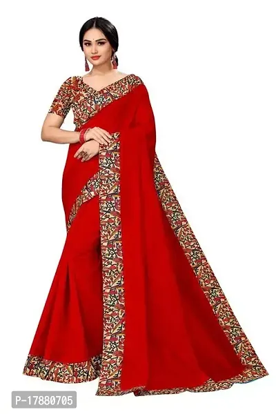 Classic Cotton Blend Lace Work Saree with Blouse piece