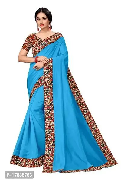 Classic Cotton Blend Lace Work Saree with Blouse piece