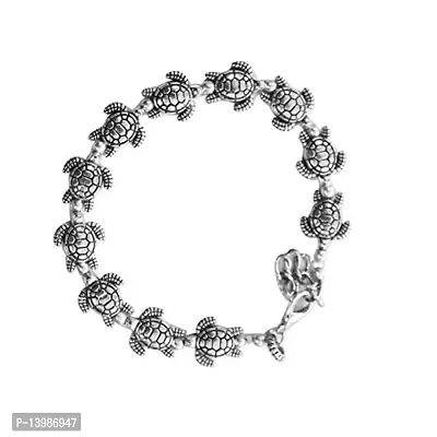 AyA fashion Silver Oxidised German Silver Tortoise Bracelet for Women-thumb4