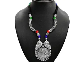 AyA Fashion Multicolor Oxidised German Silver Necklace for Women-thumb2