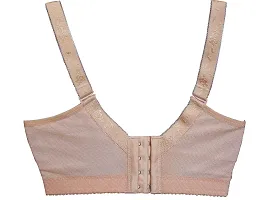 AyA Fashion Women's Poly Cotton Thick Padded Wired Lace Bra (BA0045-75_Beige_30B)-thumb3