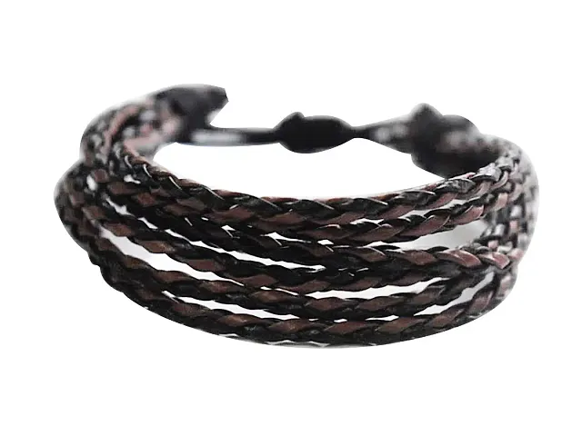 AyA Fashion Designer Genuine Leather Multi Strand Wrist Band | Bracelet for Men/Boys/Smart Look| Funky Look
