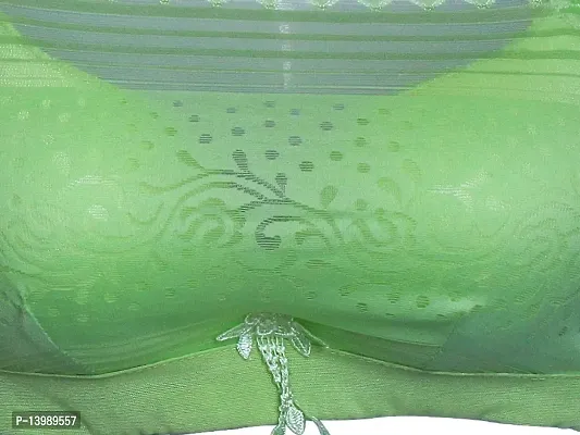 AyA Fashion Women's Poly Cotton Thick Padded Wired Lace Bra (BA0043-75_Green_30B)-thumb2