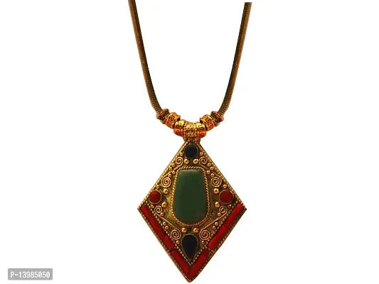 AyA Fashion Multicolor Oxidised Golden Necklace for Women