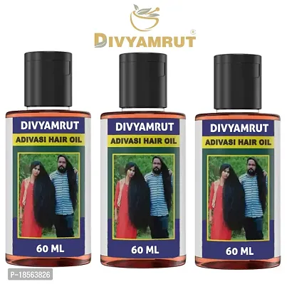 DIVYAMRUT adivasi hair oil 60 ml pack of 3 Hair Oil  (60 ml+60ml+60ml)