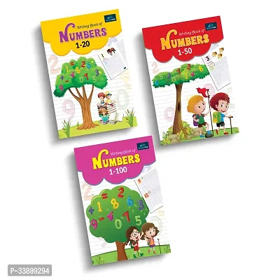 Booksford Writing Books For Kids- Set Of 3- Writing Books Of Numbers -1-20, 1-50, 1-100-thumb0