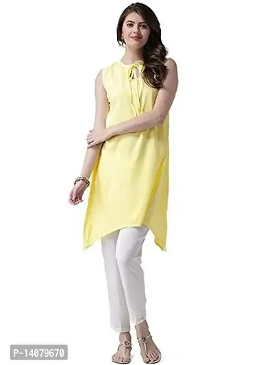 KHANKAN Women's Crepe Regular Kurta