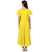 AROHA Women's Crepe A-Line Maxi Dress-thumb1