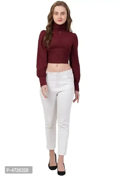 Turtle Neck Trendy Tops-thumb0