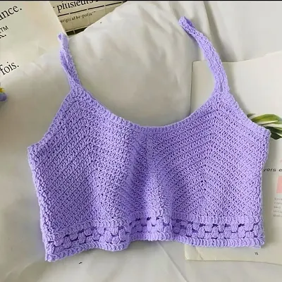 Fancy Crochet Sleeveess Crop Top