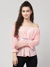 Trendy Chiffon off-shoulder Top-thumb1