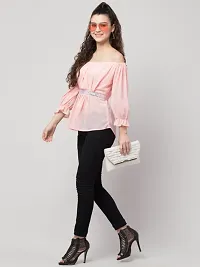 Trendy Chiffon off-shoulder Top-thumb3