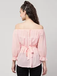 Trendy Chiffon off-shoulder Top-thumb4