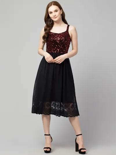 Trendy Sequinned Mesh Dress