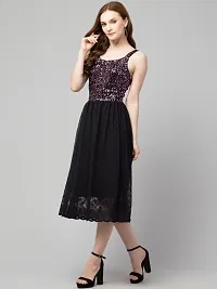 Trendy Sequinned Mesh Dress-thumb1