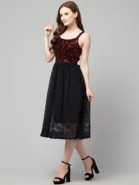 Trendy Sequinned Mesh Dress-thumb1