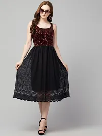 Trendy Sequinned Mesh Dress-thumb2