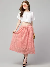 Stylish Lace Mesh Skirt-thumb2