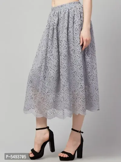 Stylish Lace Mesh Skirt-thumb2
