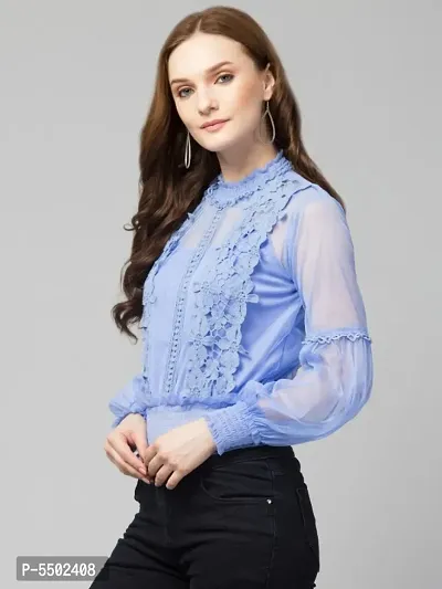 Trendy Lace Net Top-thumb4