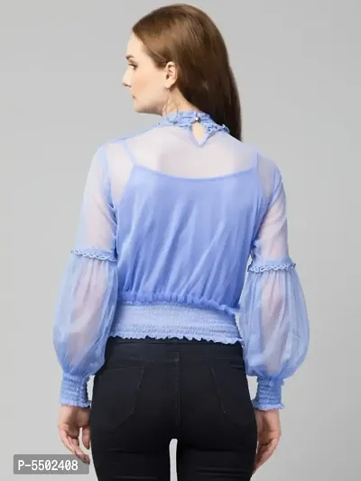 Trendy Lace Net Top-thumb5