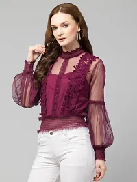 Trendy Lace Net Top-thumb2