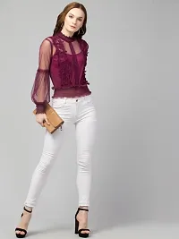 Trendy Lace Net Top-thumb3