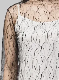 Trendy High Neck Mesh Top-thumb3