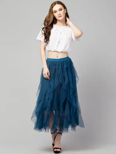 Net Maxi Length Skirts