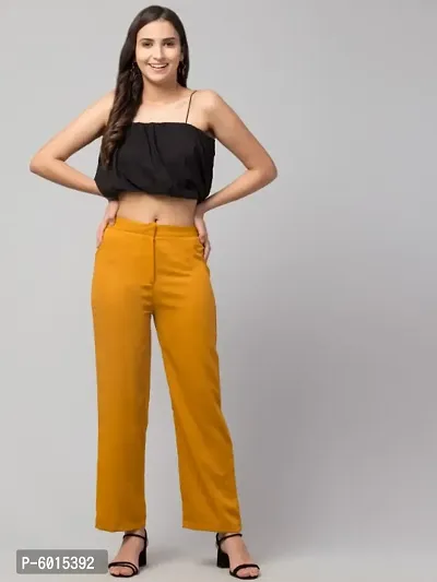 Women Solid Straight Palazzo Trousers