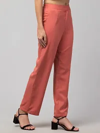 Women Solid Straight Palazzo Trousers-thumb2