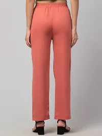 Women Solid Straight Palazzo Trousers-thumb3